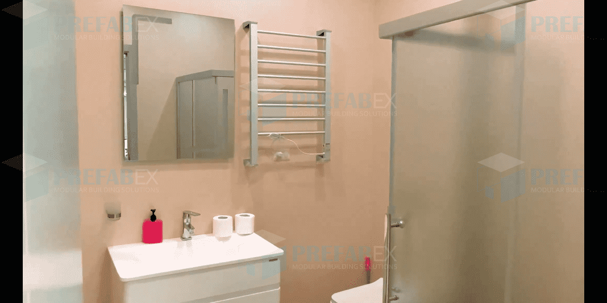 Steel home interior bathroom